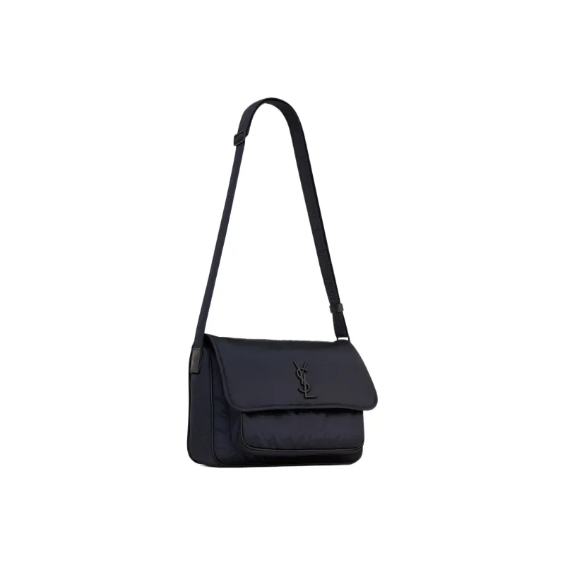SAINT LAURENT Niki Polyamide Messenger Bag, Crossbody Bag, Shoulder Bag Men's Dark Blue-1