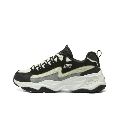 Skechers D'Lites 4.0 Shoes 'Black Beige Green'