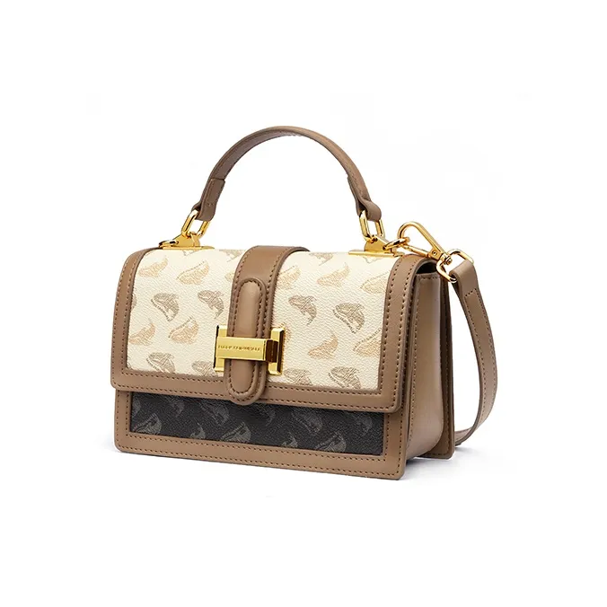 FAIRWHALE PVC Crossbody Bag, Handbag Regular Women's Coffee-2
