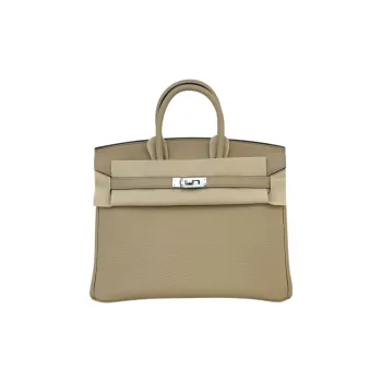 HERMES Birkin Togo Calfskin Birkin Bag Handbags Women's Trench Coats Gray Lining & Rhododendron Red
