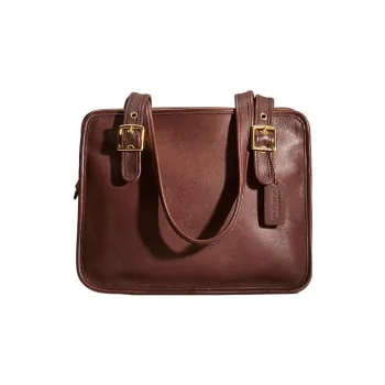 COACH Legacy Leather Tote Bag Shopping Bag One Shoulder Handbag Large Size Men's Brown