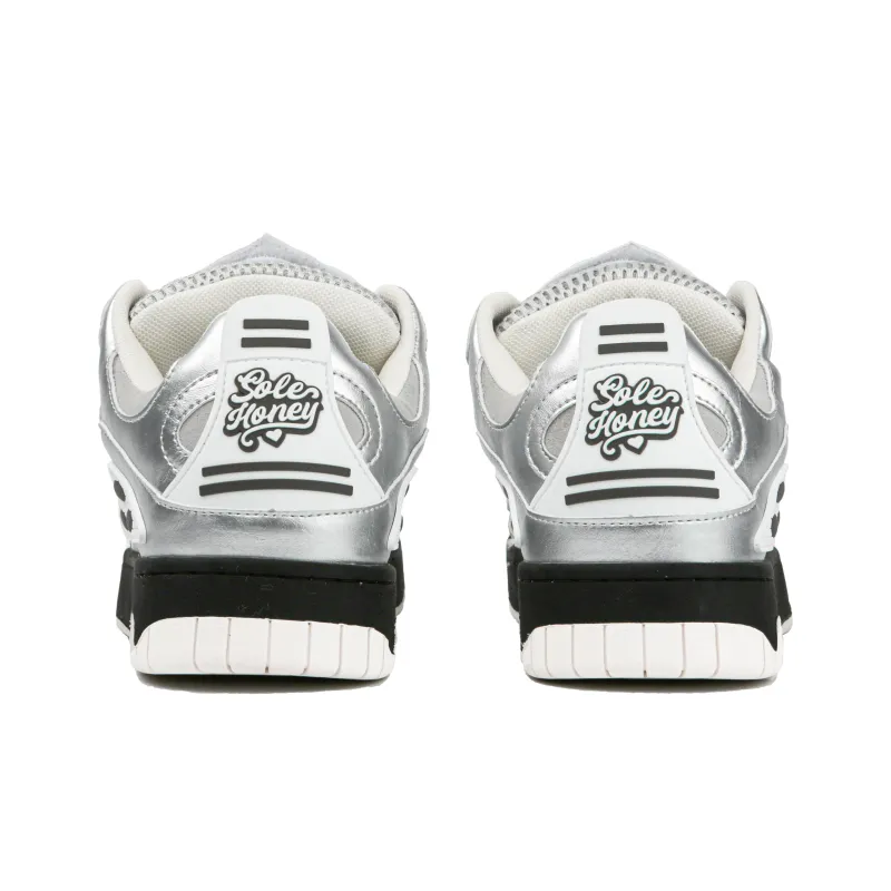 Sole Honey Xingji Series Medication Shoes Anti-Slip Wear-Resistant Low-Top Skateboard Shoes Unisex Silver-4