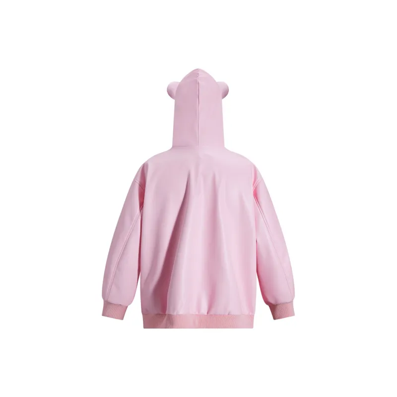 KAKAZZY Spring And Autumn Jackets Coats Unisex Pink-2