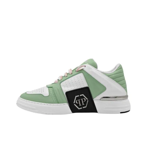 PHILIPP PLEIN Skateboard Shoes Unisex Low-Top Green/White