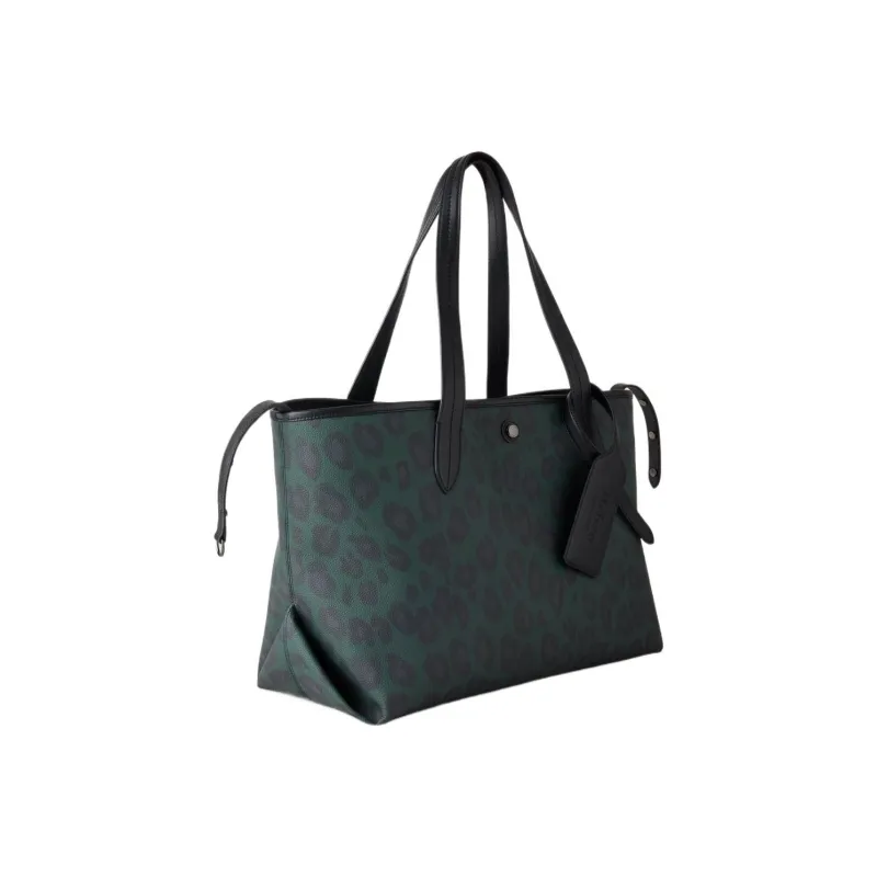 Mulberry Polyurethane Tote Bag Shopping Bag Handbag Regular Women's Dark Green-2