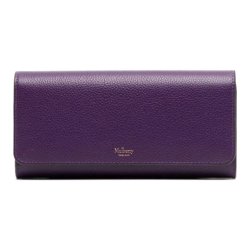 Mulberry Calfskin Wallet Regular Women's Purple-0