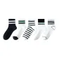 5 Pack (Double White Stripe+3-Stripes+Multiple Stripes+Black Green Double Stripe+Four Thin Stripes)