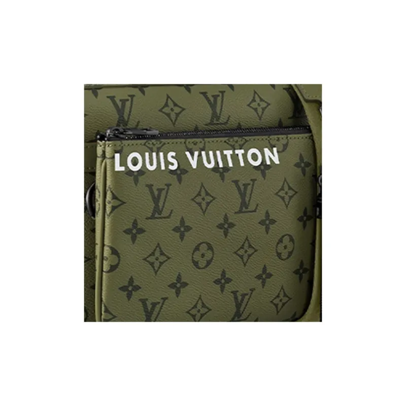 Louis Vuitton Portobello handbag in ebene damier canvas and brown leather