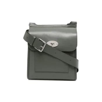 Mulberry Leather Messenger Bag Shoulder Bag Crossbody Bag Regular Men's Green