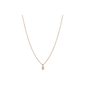 TIFFANY & CO. Elsa Peretti® 18k Rose Gold Diamonds Necklaces Women's Rose Gold