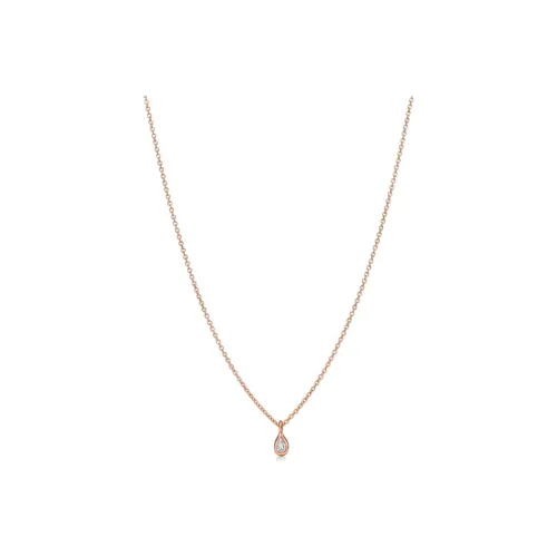 TIFFANY & CO. Elsa Peretti® 18k Rose Gold Diamonds Necklaces Women's Rose Gold
