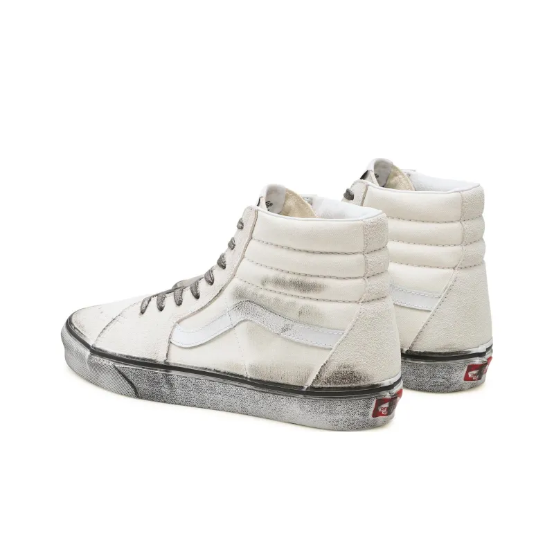 Vans SK8 HI Stressed 'White Grey'-3
