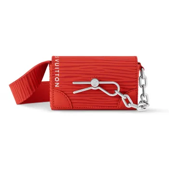 LOUIS VUITTON Steamer Cow Leather Small Box Wallet Shoulder Bag Crossbody Bag Extra Mini Men's Vermilion