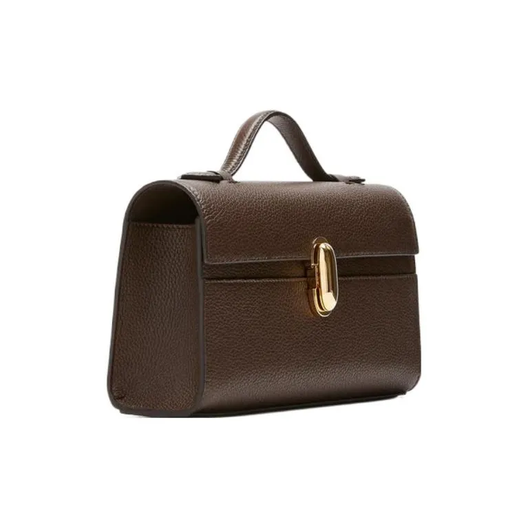 SAVETTE Calfskin Handbag Regular Women's Coffee-1