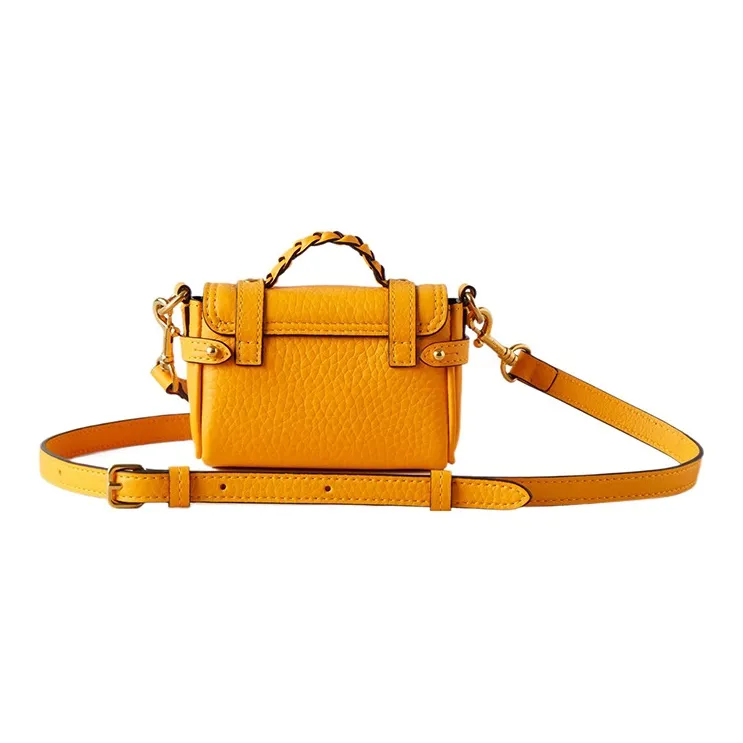 Mulberry Alexa Grained Cow Leather Briefcase Handbag Shoulder Bag Crossbody Bag Extra Mini Women's Yellow-2