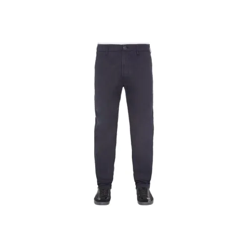 STONE ISLAND Zip-Front Men Casual Pants Blue