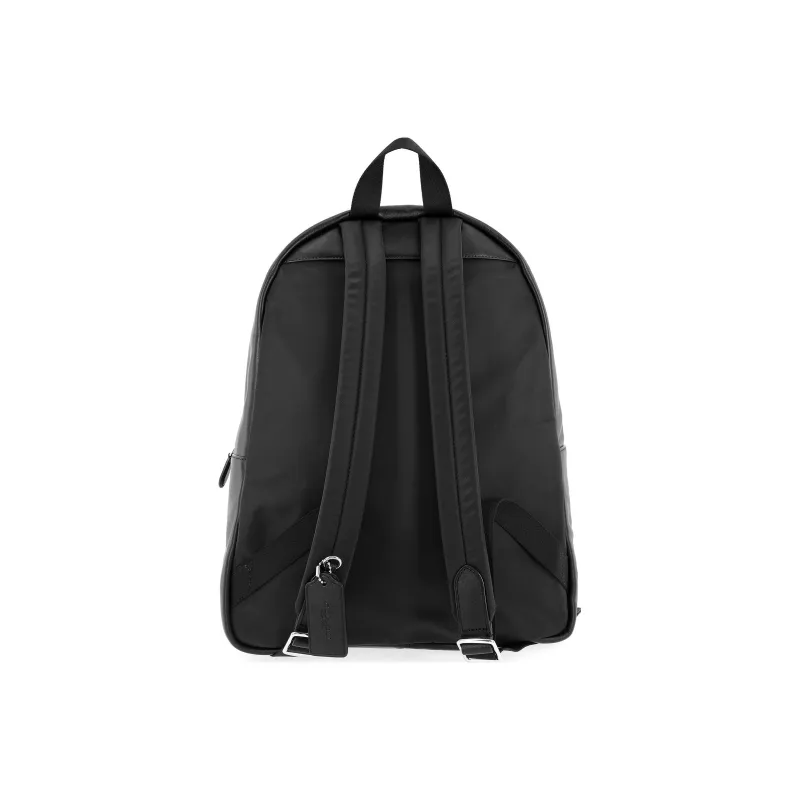 COACH Charlie Canvas With Calfskin Backpack Large Size Unisex Black-5