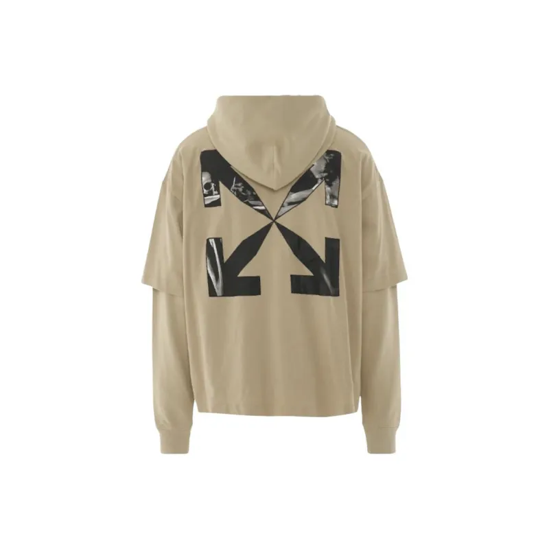OFF WHITE Caravaggio Arrow Double Hooded T Shirt-1