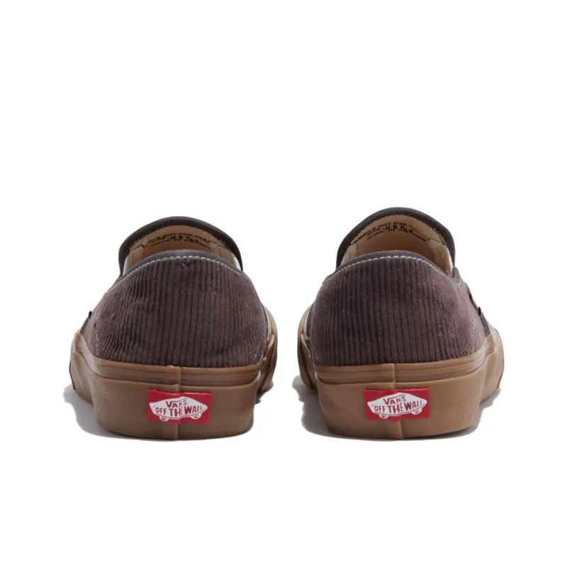 Vans Slip on Wear Resistant Low Top Skateboard Shoes Unisex Brown-2