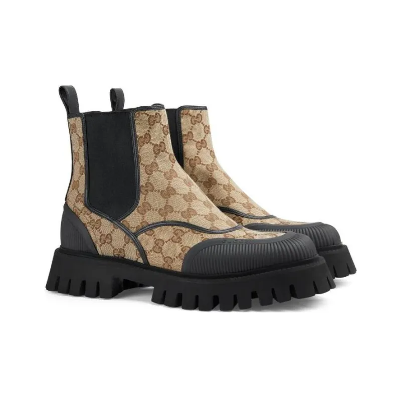 GUCCI Gg Ankle Boot 'Beige Ebony'-2
