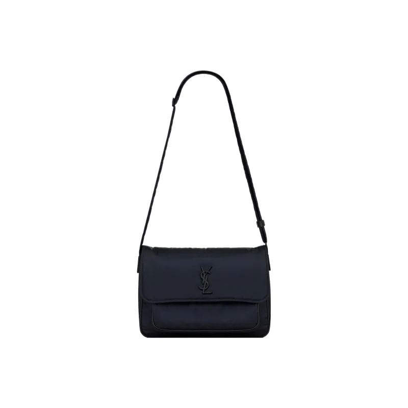 SAINT LAURENT Niki Polyamide Messenger Bag, Crossbody Bag, Shoulder Bag Men's Dark Blue-0