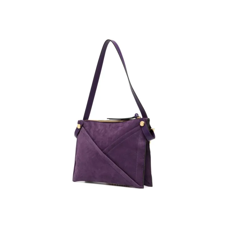 Mulberry Calfskin Handbag Shoulder Bag Women's Purple Crystal-1