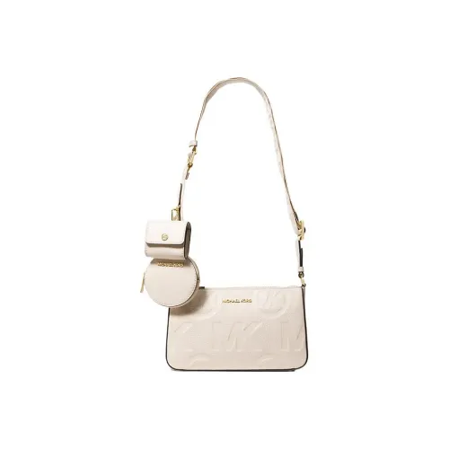MICHAEL KORS Jet Set Leather Shoulder Saint Bag, Crossbody Saint Bag Women's Milk White