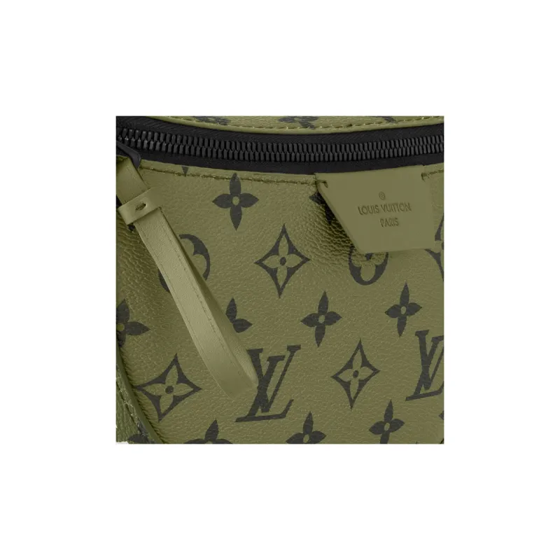LOUIS VUITTON Monogram Canvas Bag, Shoulder Bag, Crossbody Bag Regular Men's Khaki Green/Vermilion-5