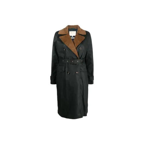 BARBOUR Double-breasted Belted Coat