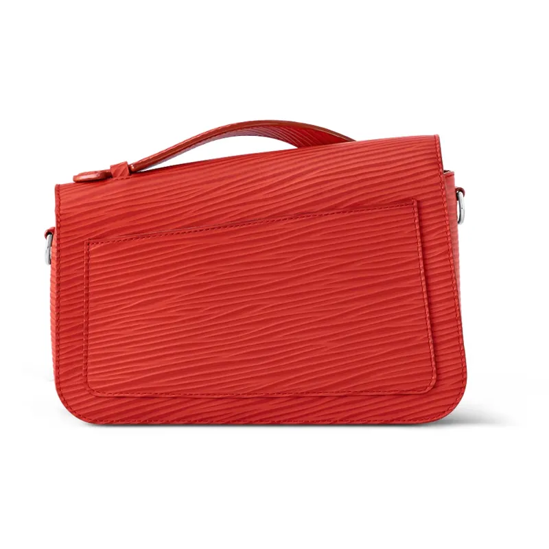LOUIS VUITTON Monceau Cow Leather Shoulder Bag Crossbody Bag Handbag Regular Men's Vermilion-2