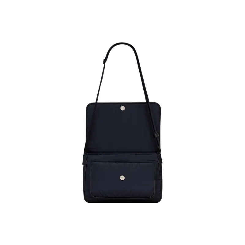 SAINT LAURENT Niki Polyamide Messenger Bag, Crossbody Bag, Shoulder Bag Men's Dark Blue-3
