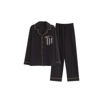 Cotton Gene Home Suit Men's Black