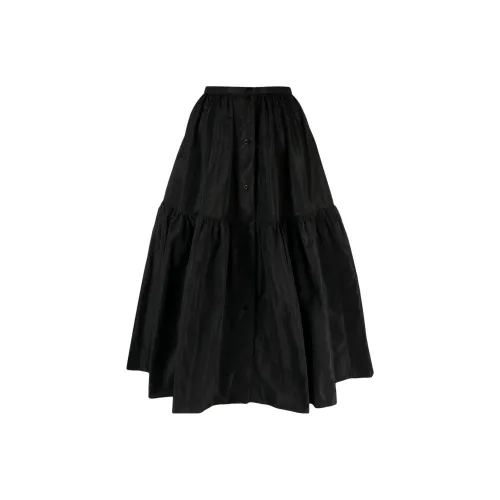 Patou Button-up Tiered Midi Skirt