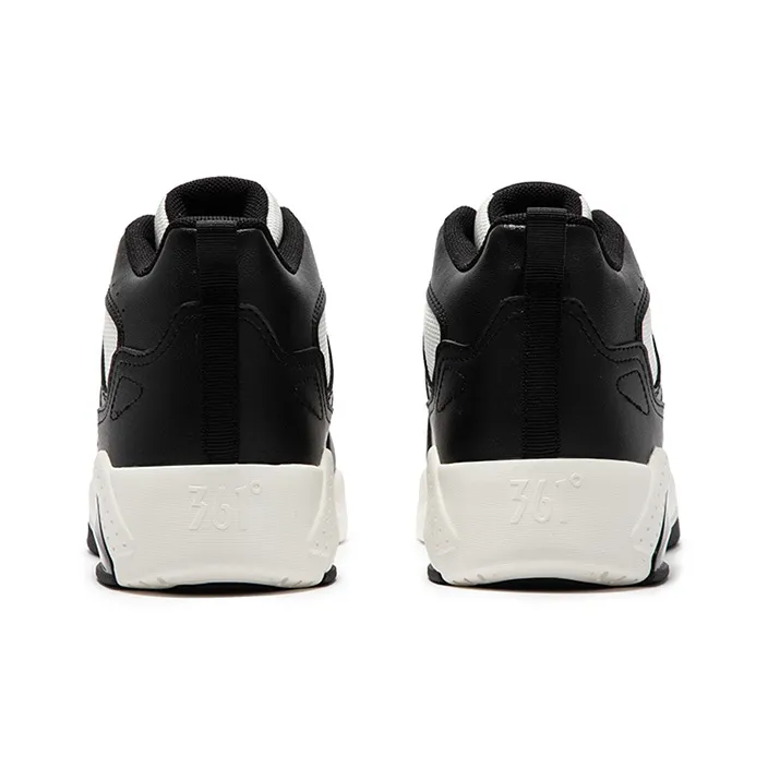 361° Thermal Slip Resistant Cushioning High Top Skateboard Shoes Women's Black White-3