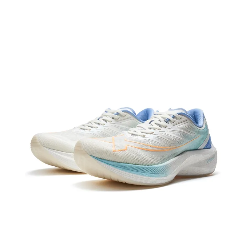 XTEP Anti Slip Wear Resistant Low Top Casual Running Shoes Men's Sail White/Wool Moon Blue-4