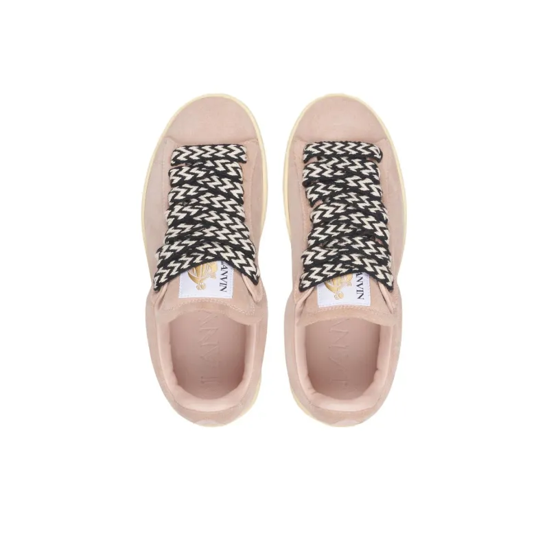 Lanvin Low Top Skateboard Shoes Women's Light Pink-3