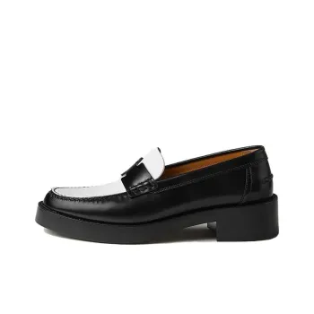 HERMES Hour Loafers Women's Black White