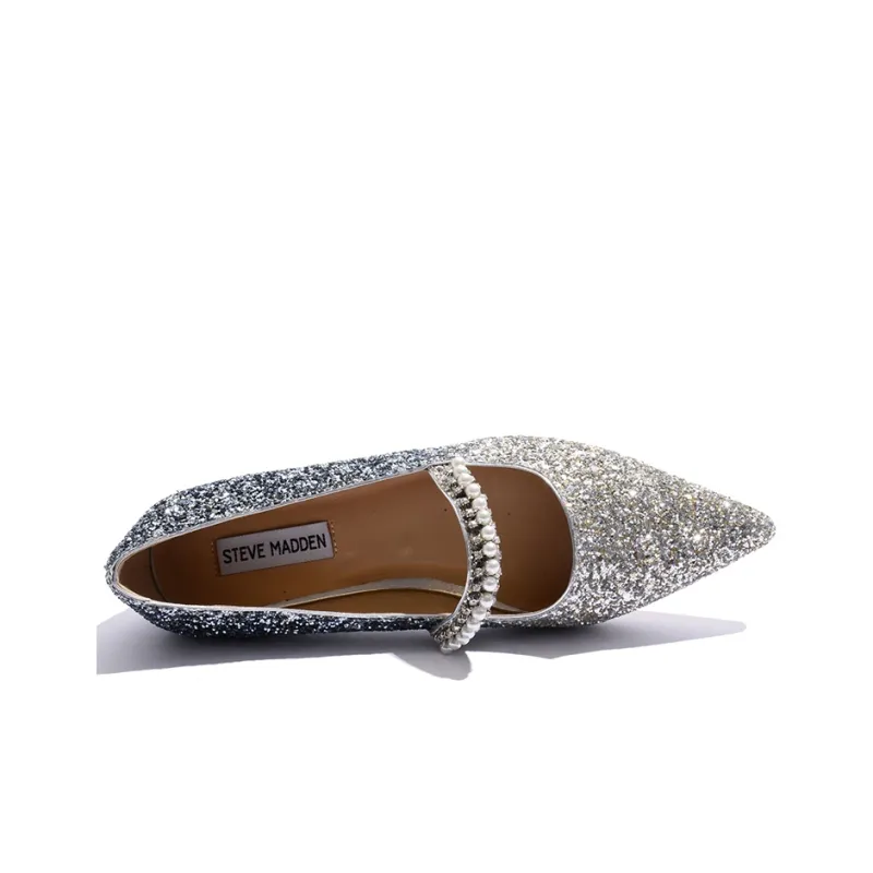 STEVE MADDEN Women's Casual Shoes Women's Low Top Silver, Champagne-3