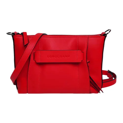 LONGCHAMP 3D Calfskin Tote Bag Shopping Bag Shoulder Bag Crossbody Bag Small Size Women's Red
