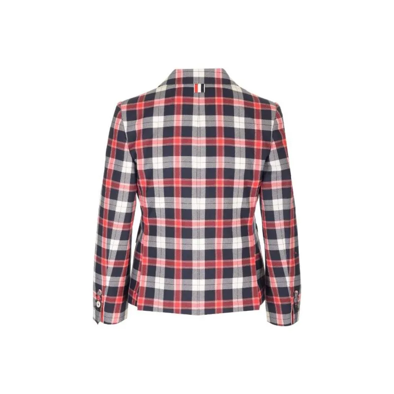 THOM BROWNE Tartan Single breasted Blazer-1