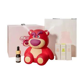 Disney Strawberry Bear Series Humidifier Aromatherapy Lamp Chibi Figures