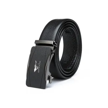 SEPTWOLVES Cow Leather Automatic Buckle Belt Men's Width 3.5cm
