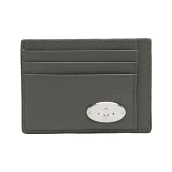 Mulberry Calfskin Card Holder Unisex Gray