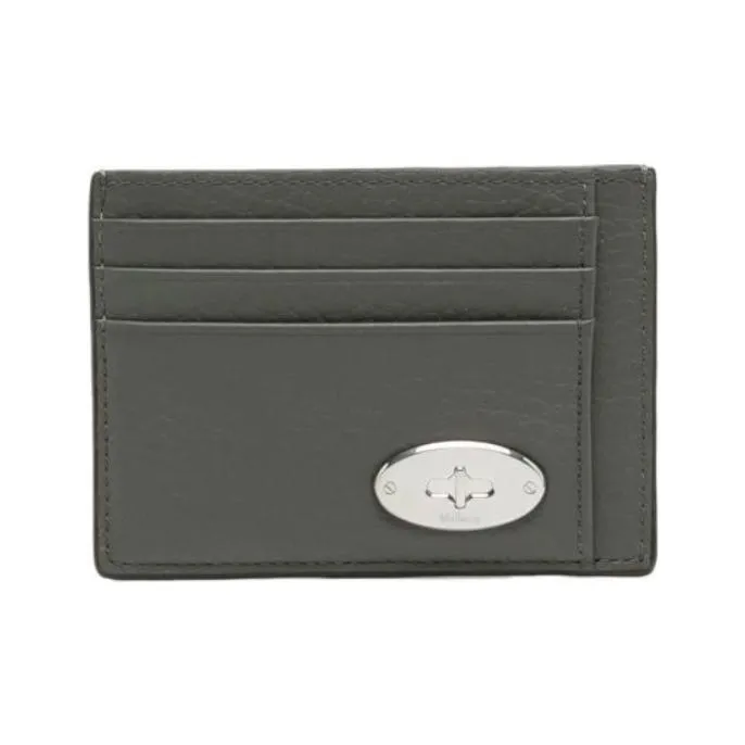 Mulberry Calfskin Card Holder Unisex Gray-0