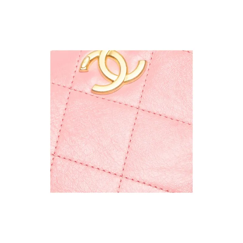 CHANEL Polished Lambskin Hippie Bag, Crossbody Bag, Shoulder Bag Women's Coral Pink-3