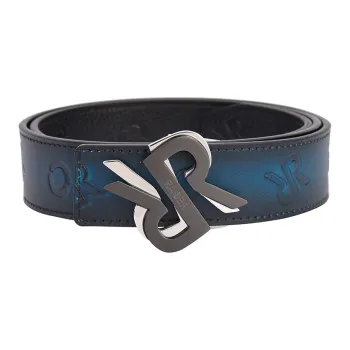 RARE Double Logo Identification Illusion Comfortable To Wear Leather Belts Unisex Width 3.4CM