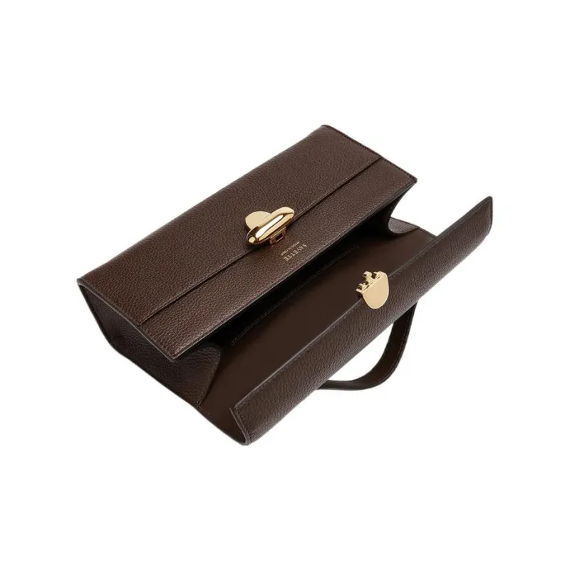 SAVETTE Calfskin Handbag Regular Women's Coffee-2