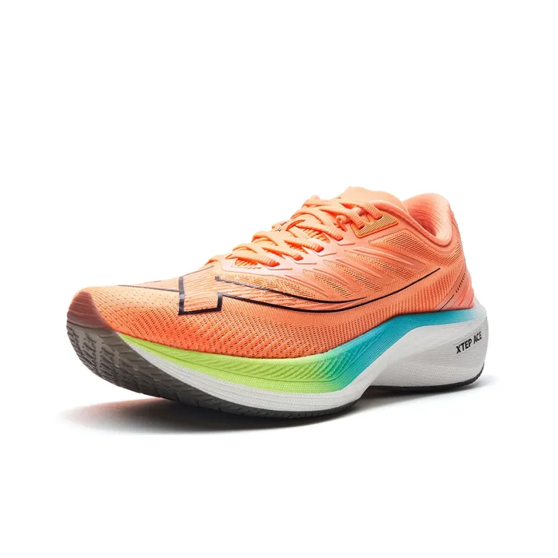 XTEP Integrated Molding Generation 1 Cushioning Wear-Resistant Low-Top Running Shoes Men's Fluorescent Soft Orange-1