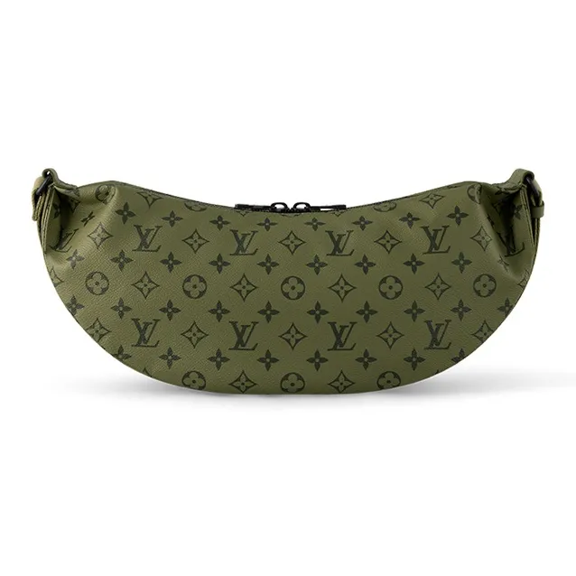 LOUIS VUITTON Canvas Bag, Shoulder Bag, Crossbody Bag Regular Men's Khaki Green/Vermilion-2