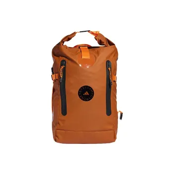 Adidas Stella McCartney Collaboration Polyurethane Backpack Women's Brown Red/Orange Yellow/Black